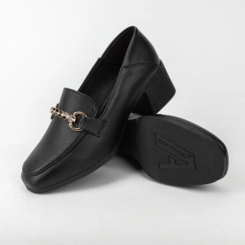 China Heeled Alligator Imitation Leather Upper Ladies Office Shoes Suppliers, Supplier