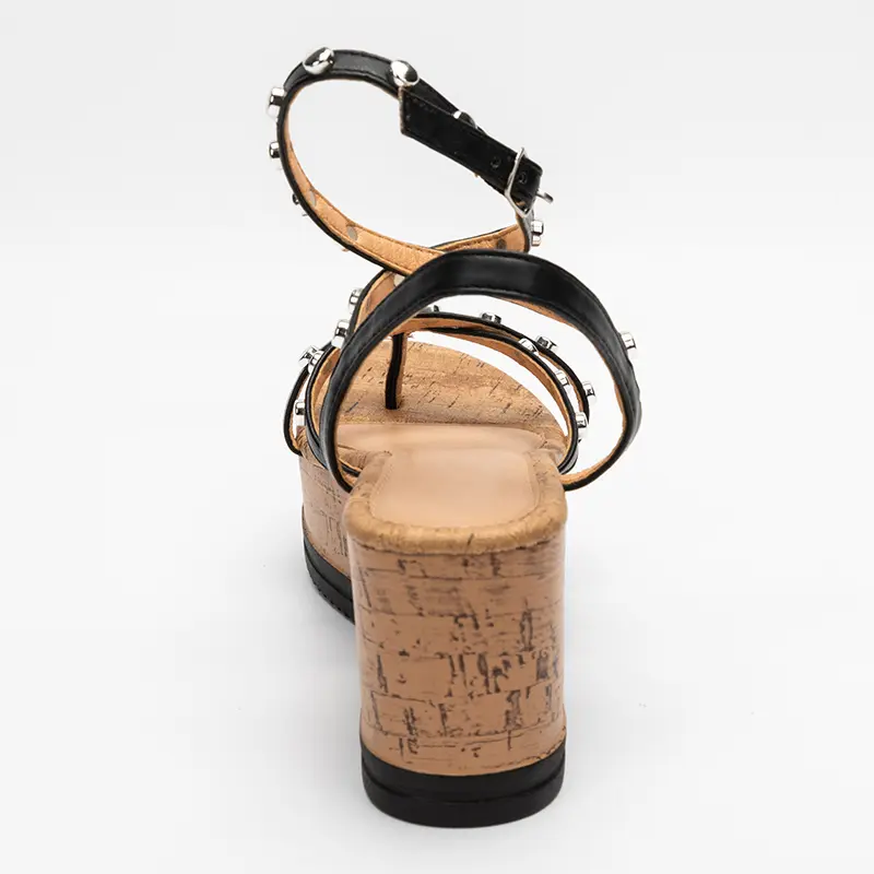 China Elegant Heights Cork Print Platform Sandals Manufacturers, Suppliers