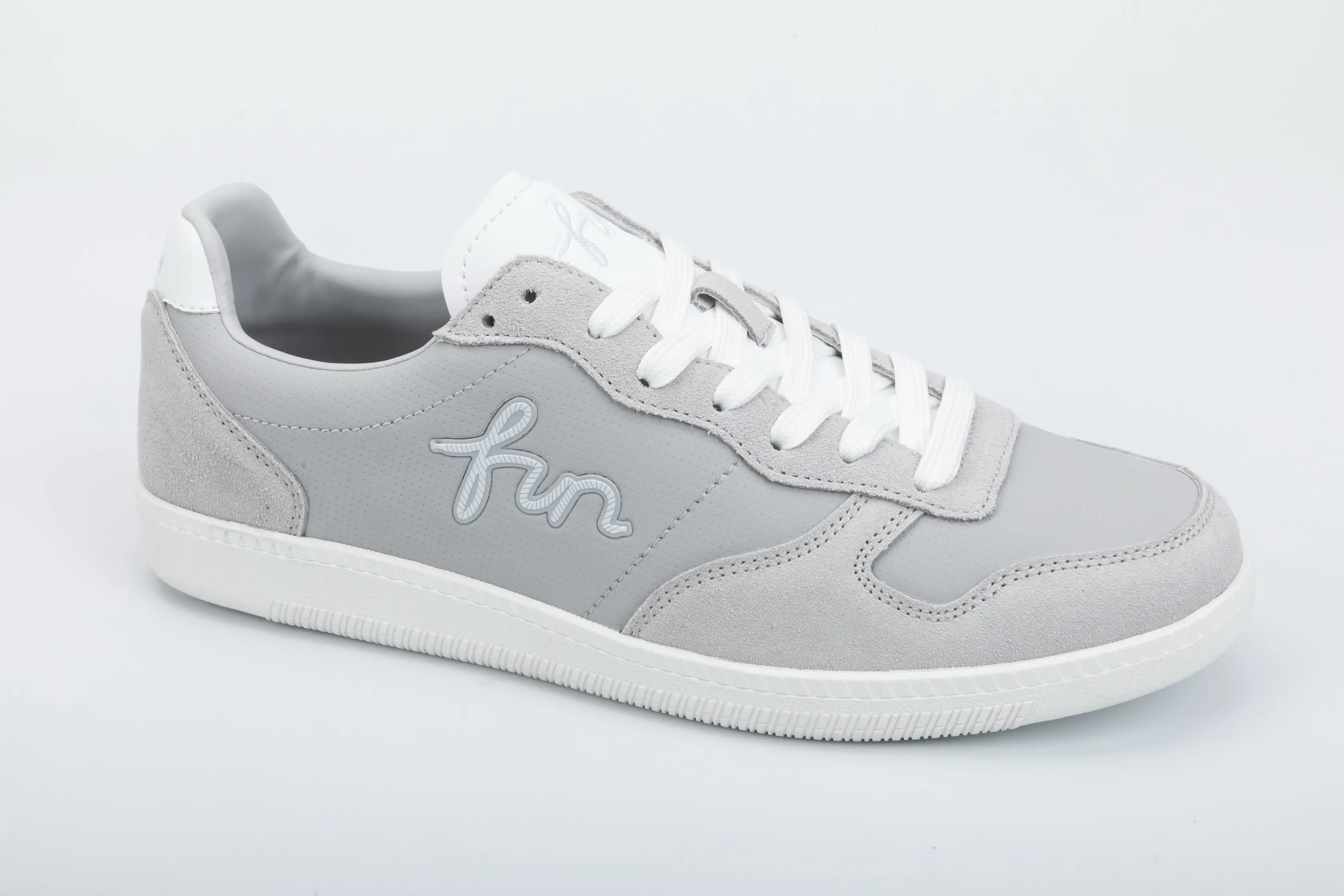 Custom Grey PU Low-Top Casual Sneakers for Men and Women Wholesale