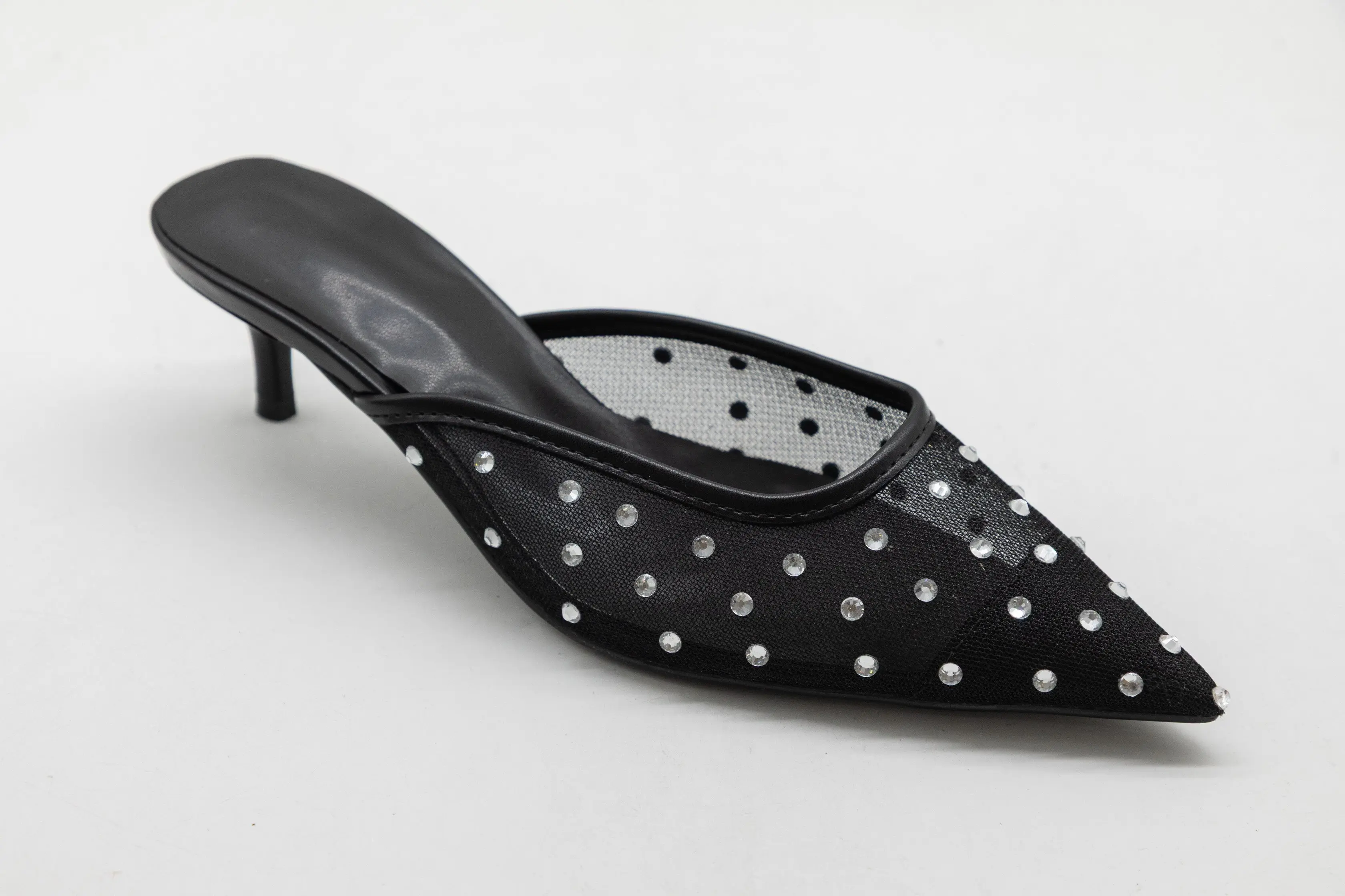 Custom Rhinestone Casual Low-Heeled Ladies Heels – OEM ODM Supplier