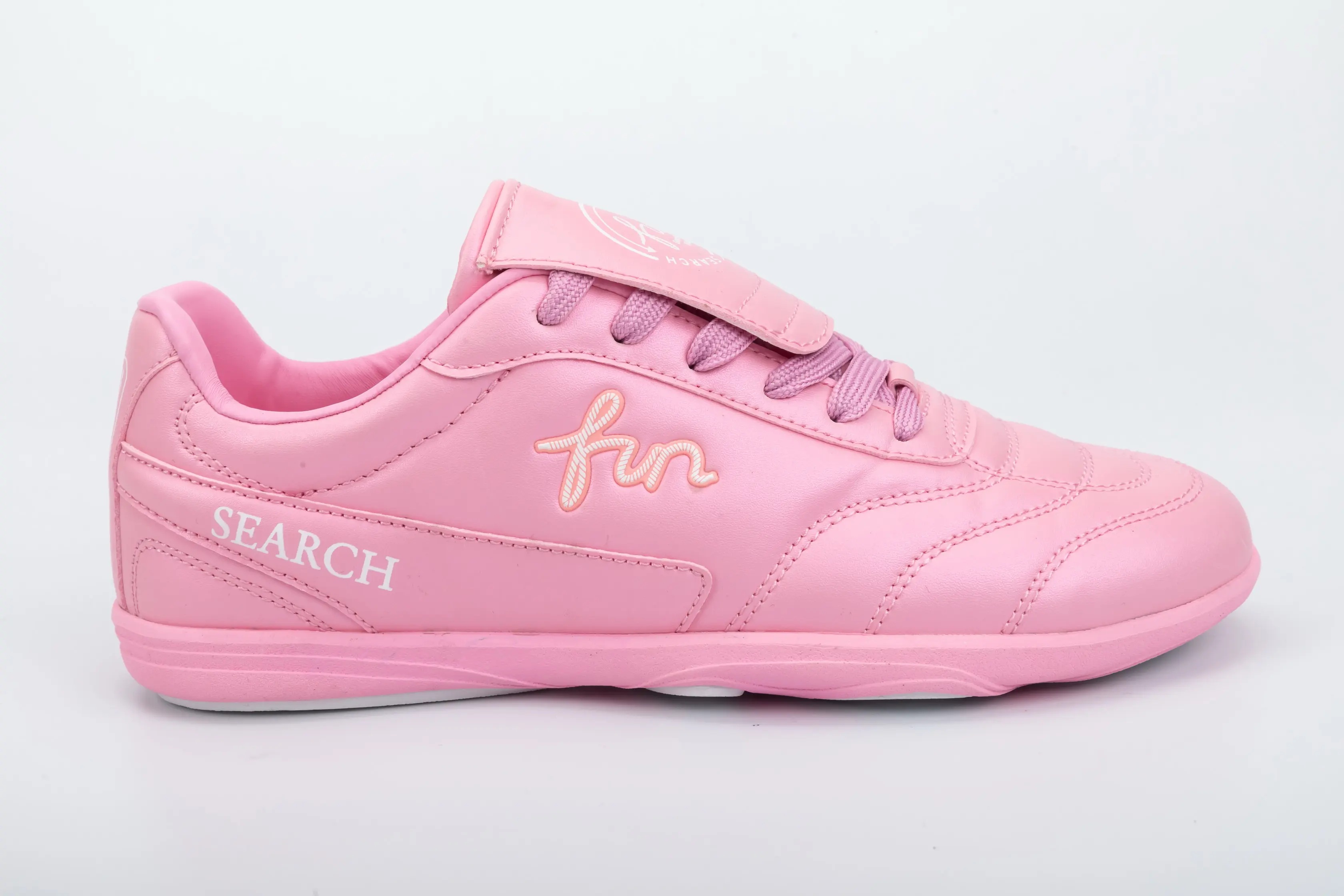Custom Pink Ladies Women Casual Sneakers with Velcro Strap Cushioned Sole for Wholesale