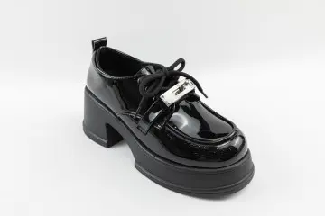 Customized Heeled Black Office Women Loafers
