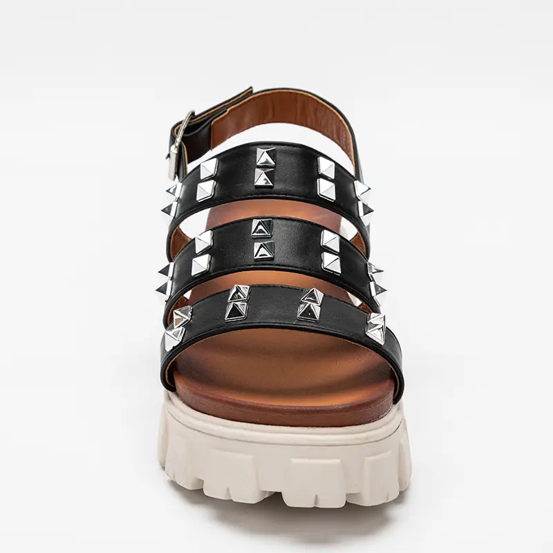 ODM Chic Rivet-Embellished Ladies' Sandals Supplier, Factory