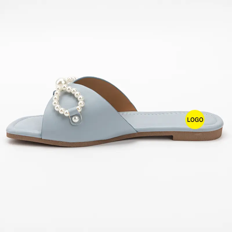 China Women’s Flat Sandals with Pearl Decoration Suppliers, Supplier