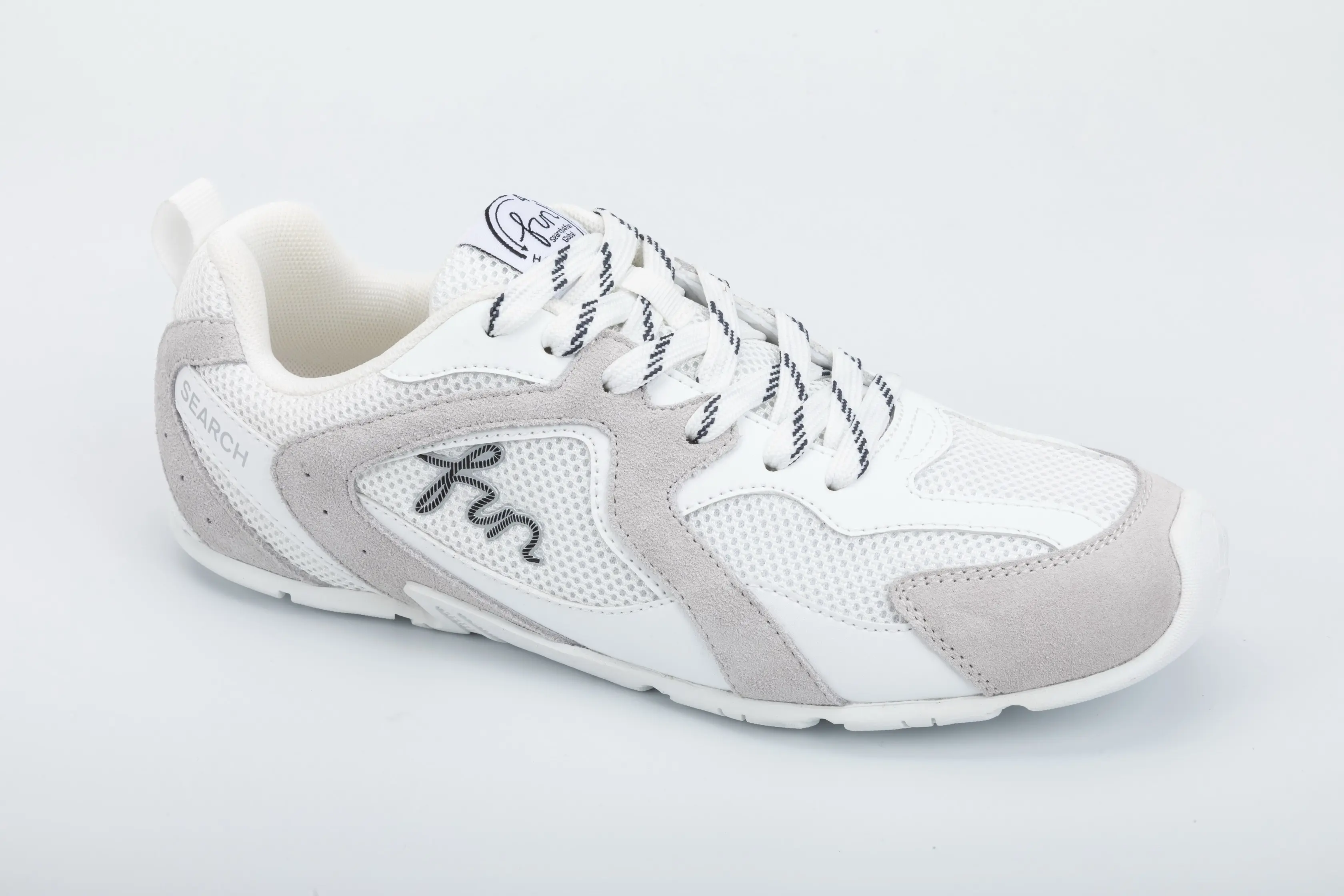 Custom Pink Mesh Casual Sneakers with Suede Panels and Gum Rubber Sole for Wholesale
