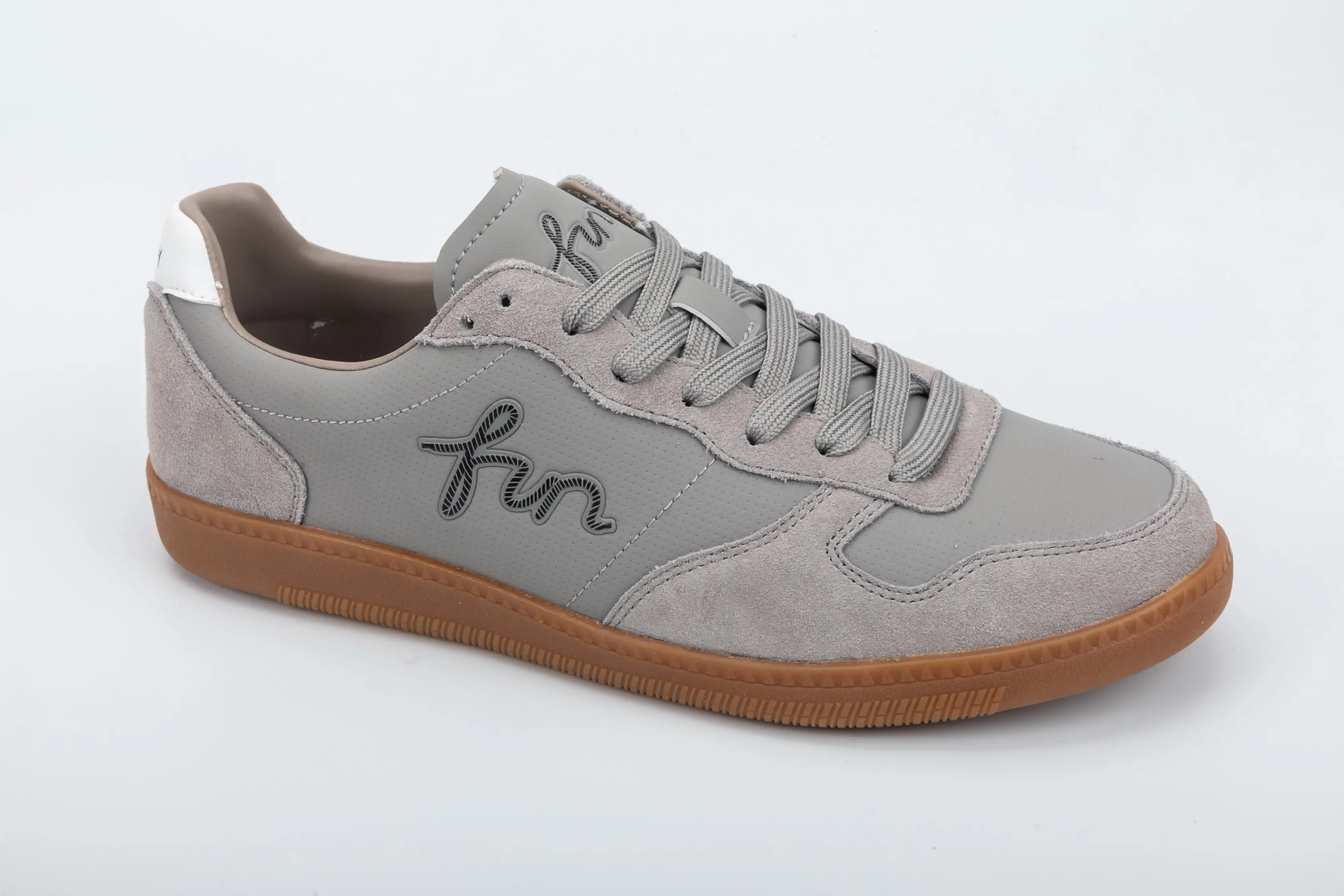 Custom Grey PU Low-Top Casual Sneakers for Men and Women Wholesale