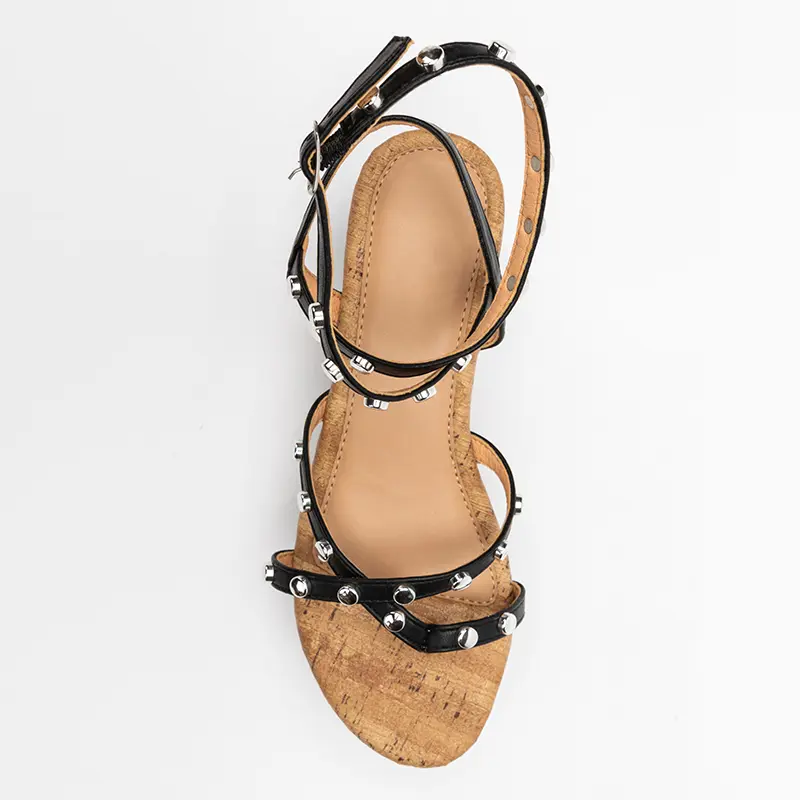 China Elegant Heights Cork Print Platform Sandals Manufacturers, Suppliers