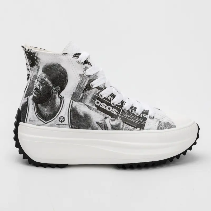 Wholesale High Top Ladies Canvas Shoes with Trendy Prints Service, Manufacturer