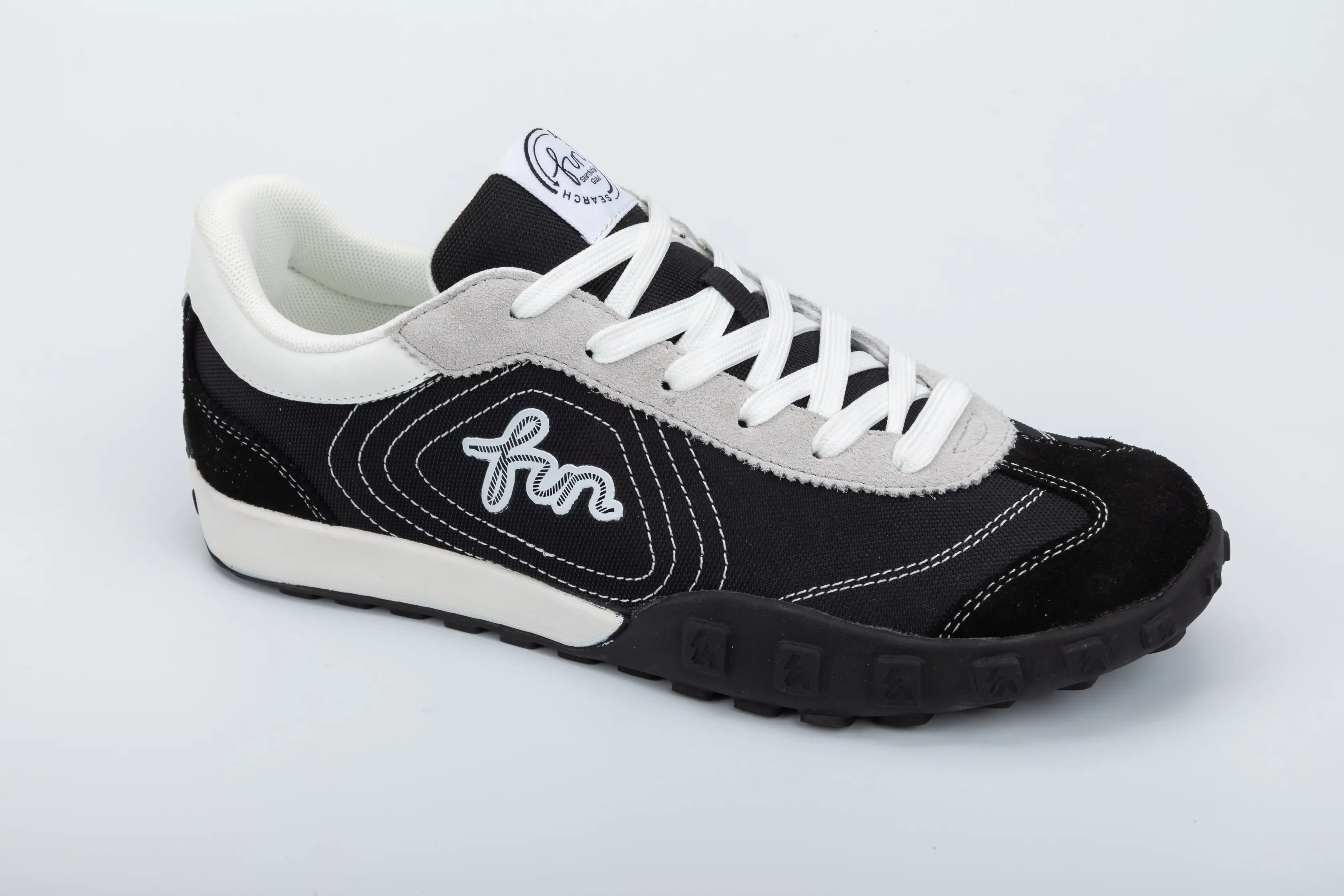 Custom Black Mesh Sport Sneakers with Cushioned Rubber-EVA Sole for Wholesale