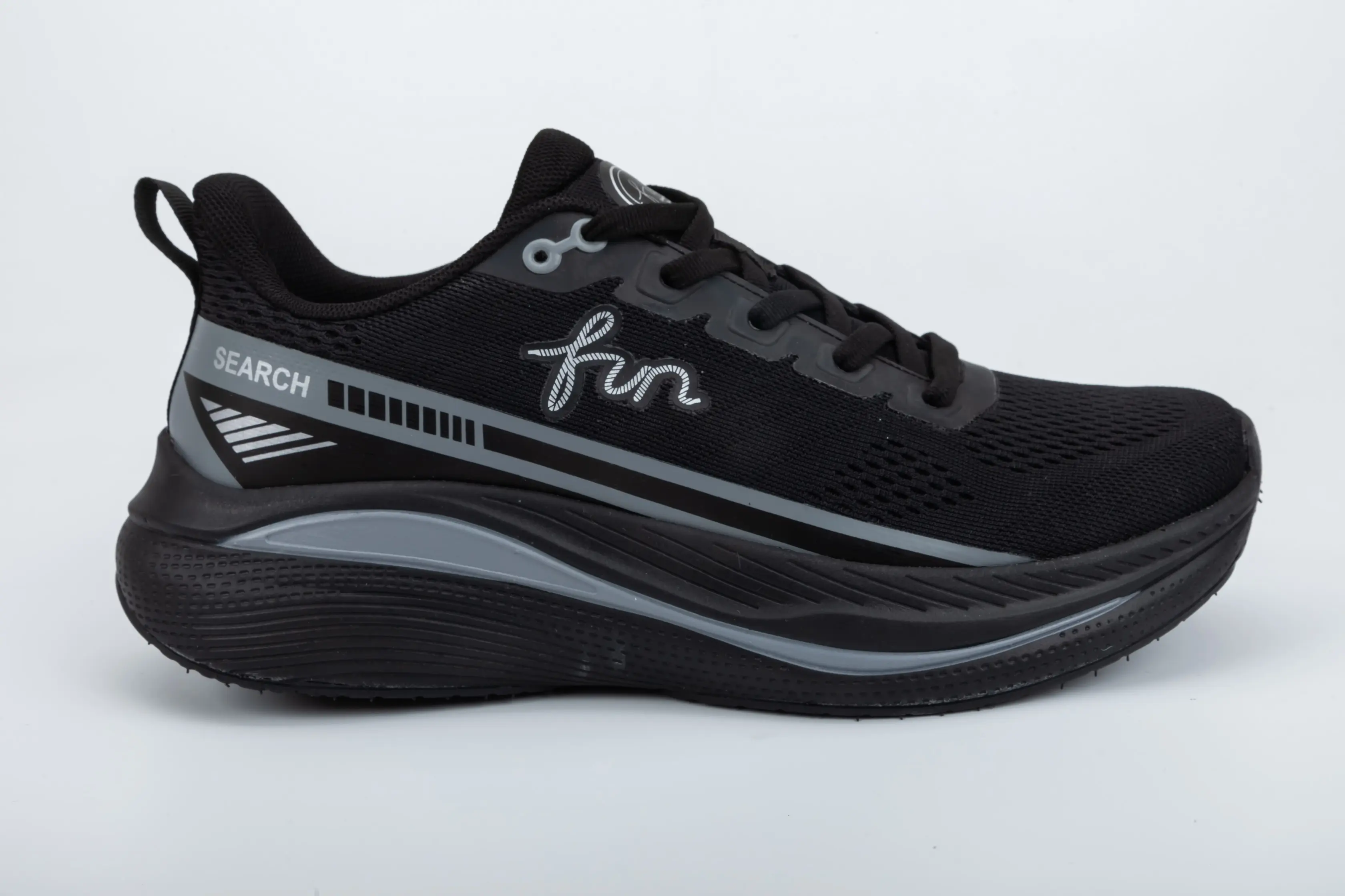 Custom Unisex Mesh Running Shoes with Enhanced Blue-Orange Cushion Sole