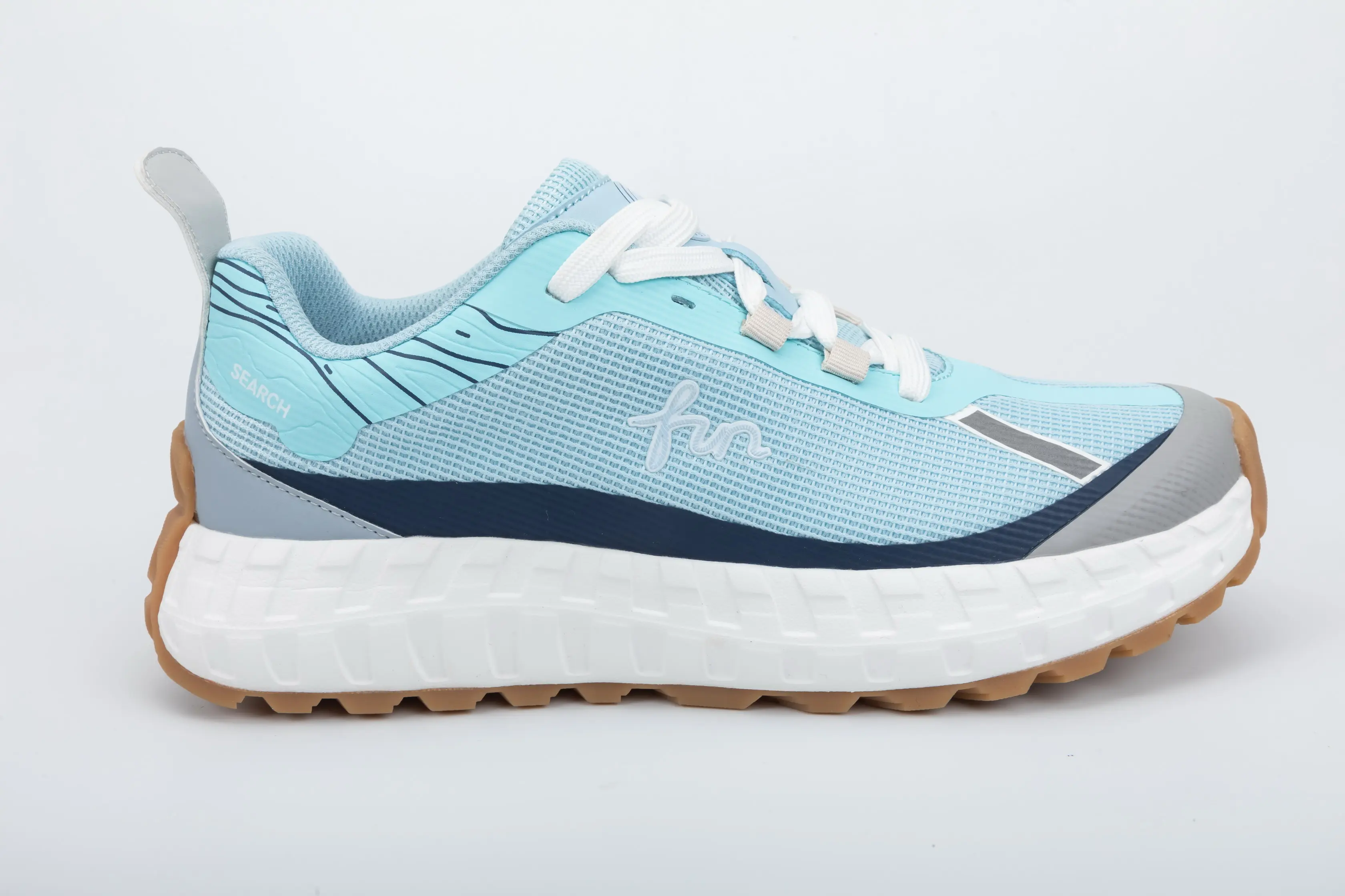 Custom Outdoor Trail Shoes with Lightweight Mesh Upper and Shock-Absorbing Orange EVA Sole