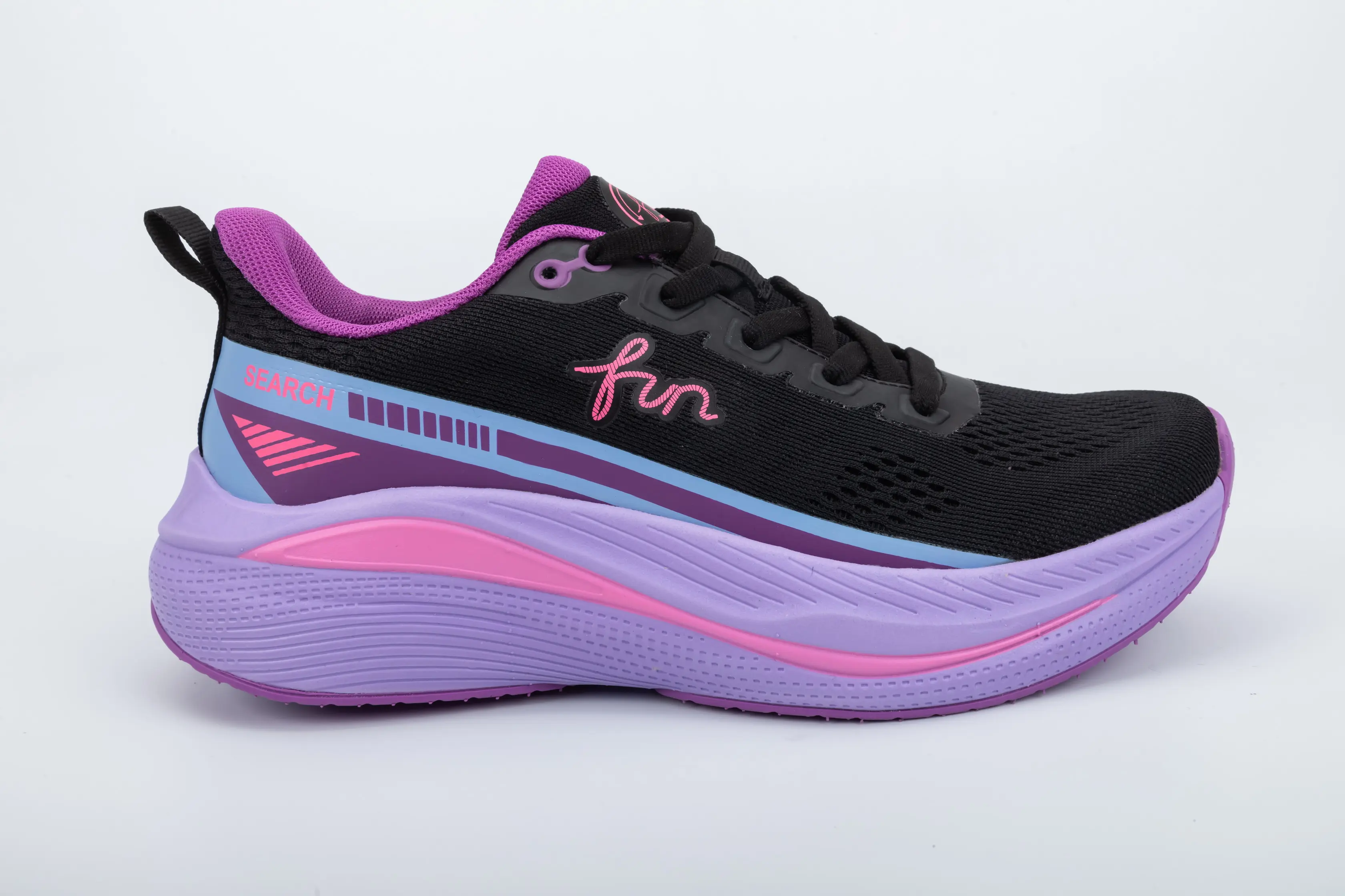 Custom Unisex Mesh Running Shoes with Enhanced Blue-Orange Cushion Sole