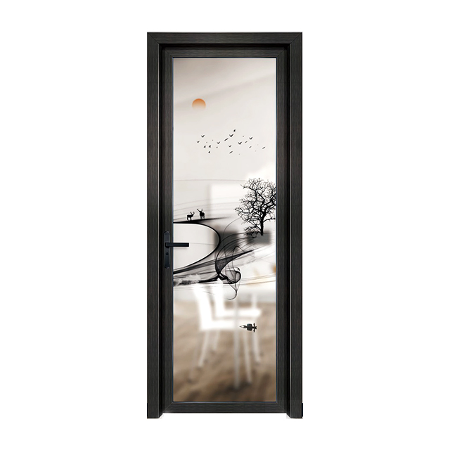 Botswanian Aluminium Alloy Waterproof Open Door, Bathroom Swing Door, Toilet Hinged Door