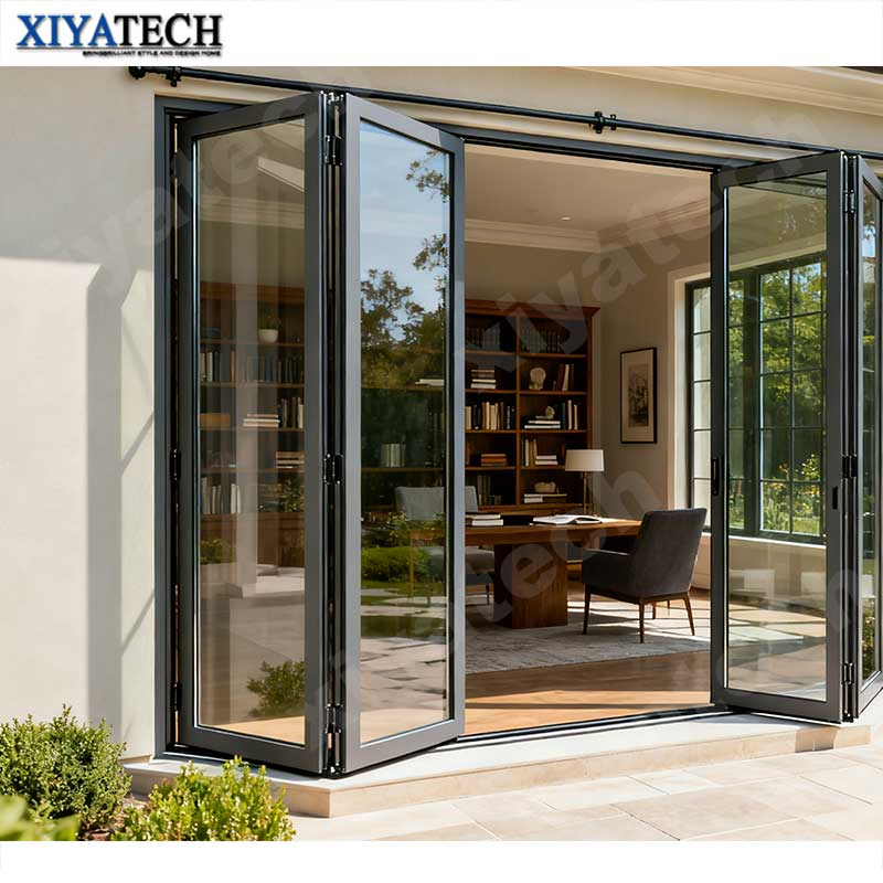 Factory Australian As2047 Glass Folding Double Glazing Aluminum Patio Exterior Bifold Doors