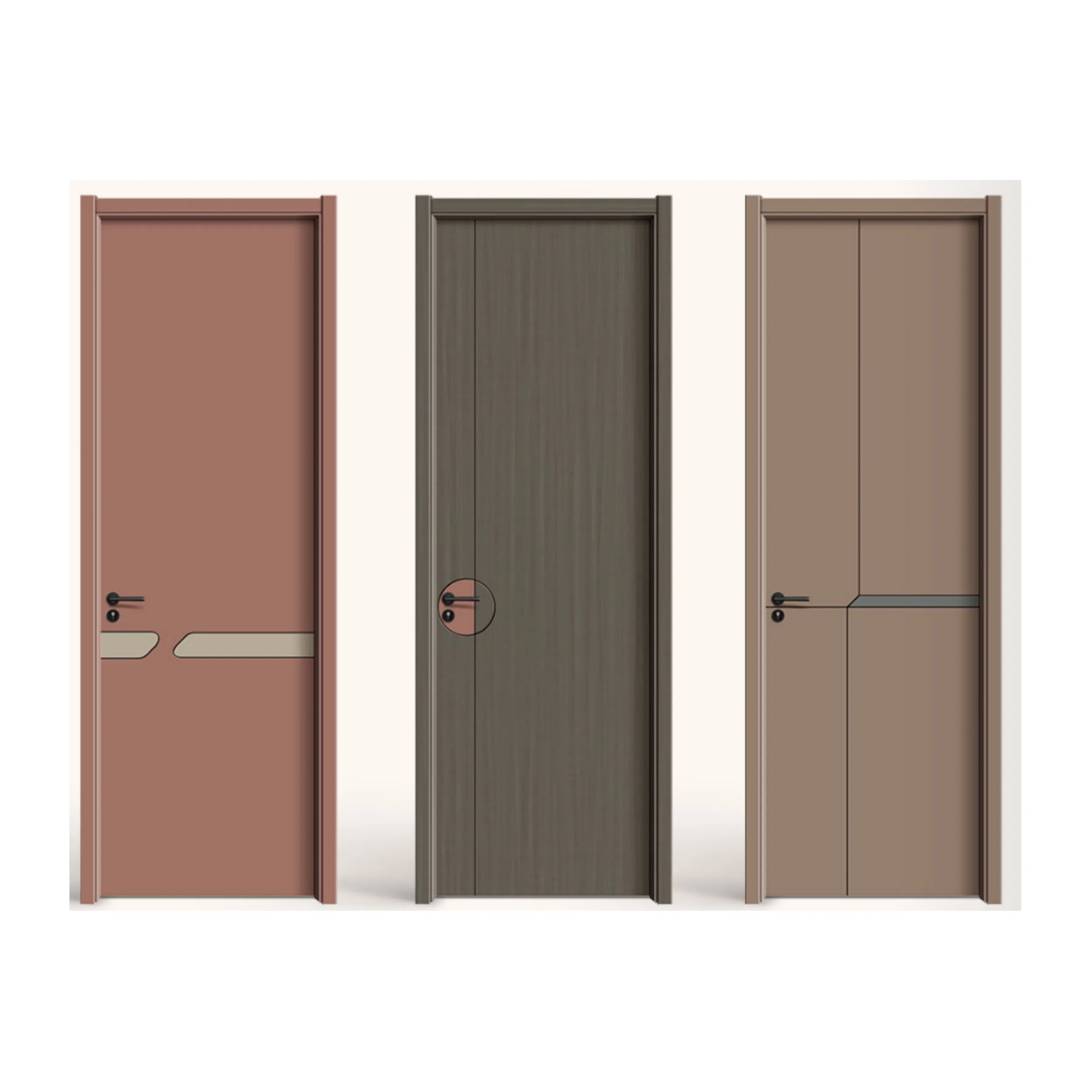 Frameless Secret Doors Composite Wood Veneer Invisible Flush Wooden Concealed Hidden Room Invisible Wood Door