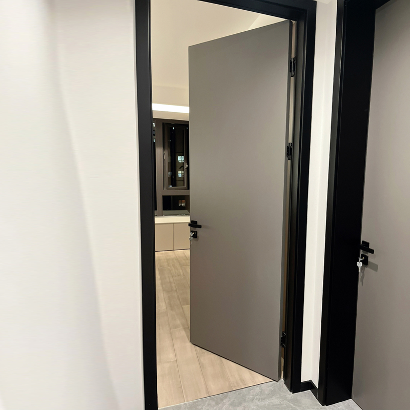 China Wholesale Wall Hiding Interior Front HDF Internal Laminated Main Wooden Door Design Invisible Concealed Hidden Secret Interior Timber WPC Door