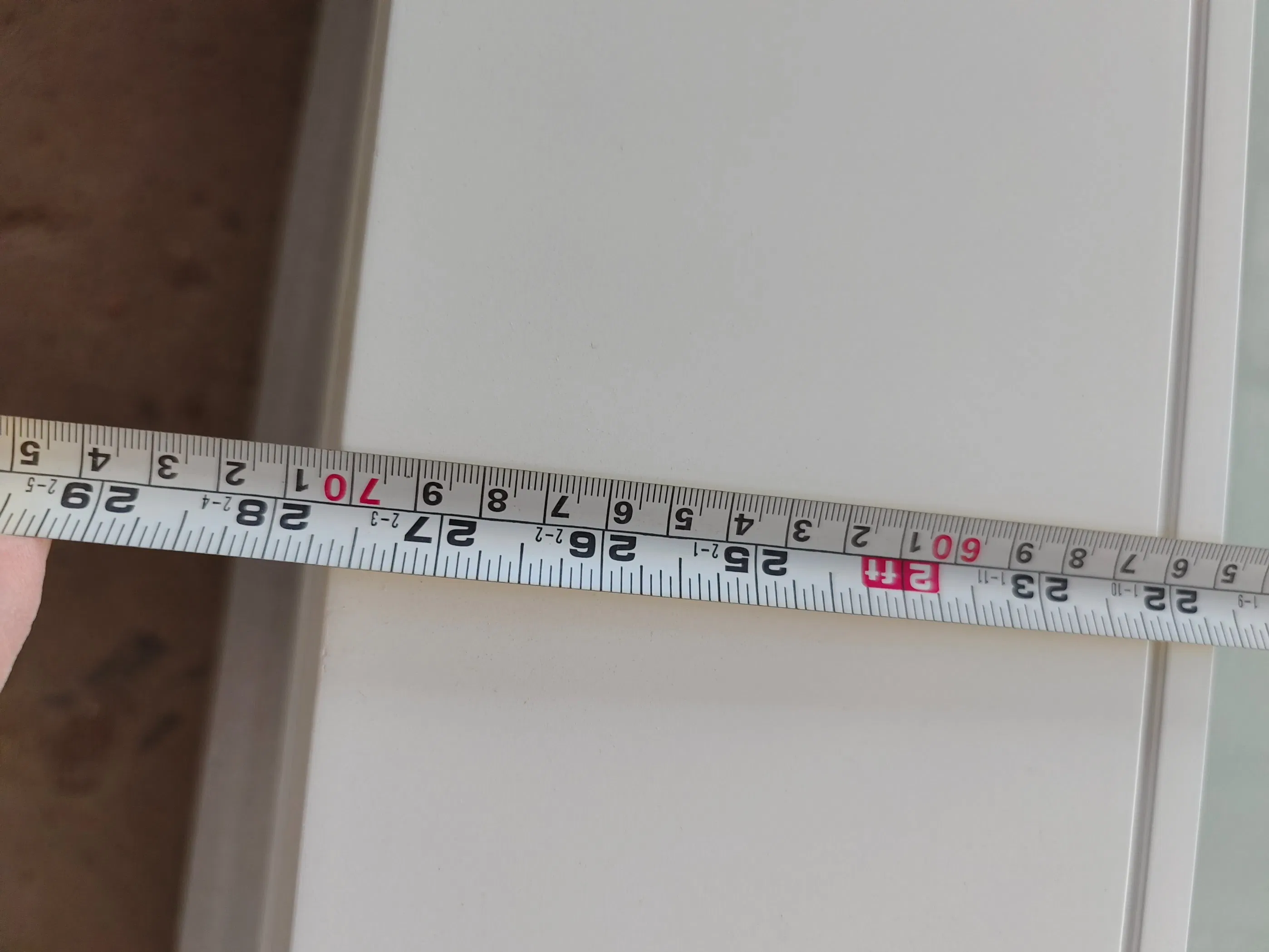 Interior French Door White Primed 1 Panel Glass Wooden Door with Smart Lock Door