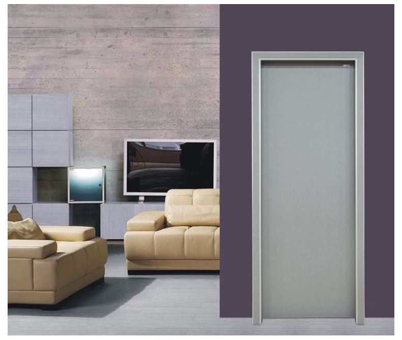 New Design Interior Frameless Secret Invisible Door with Aluminum Casing Flush Aluminum Wooden Interior Hidden Doors