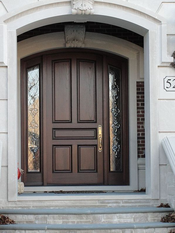 Customization Modern Style European Entrance Door Fiberglass Front Entry Exterior Door