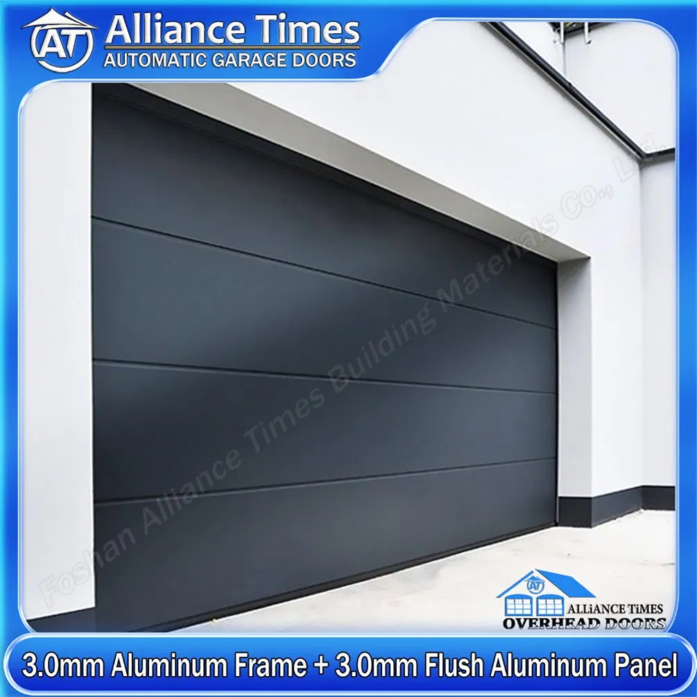 Villa Style Flat-Panel Flush Aluminum Garage Doors Sleek and Elegant Aluminum Alloy Construction Quiet Operation
