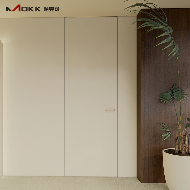 Interior Frameless Invisible Door Wooden Hidden Room Doors for Houses with Lock Aluminum Alloy Doors, Interior Doors, Aluminum-Wood Doors, Hidden Doors