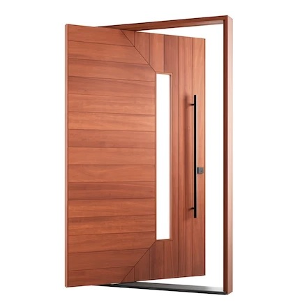 OEM Large Modern Front Entrance Exterior Solid Wooden Pivot Entry Door for Villa