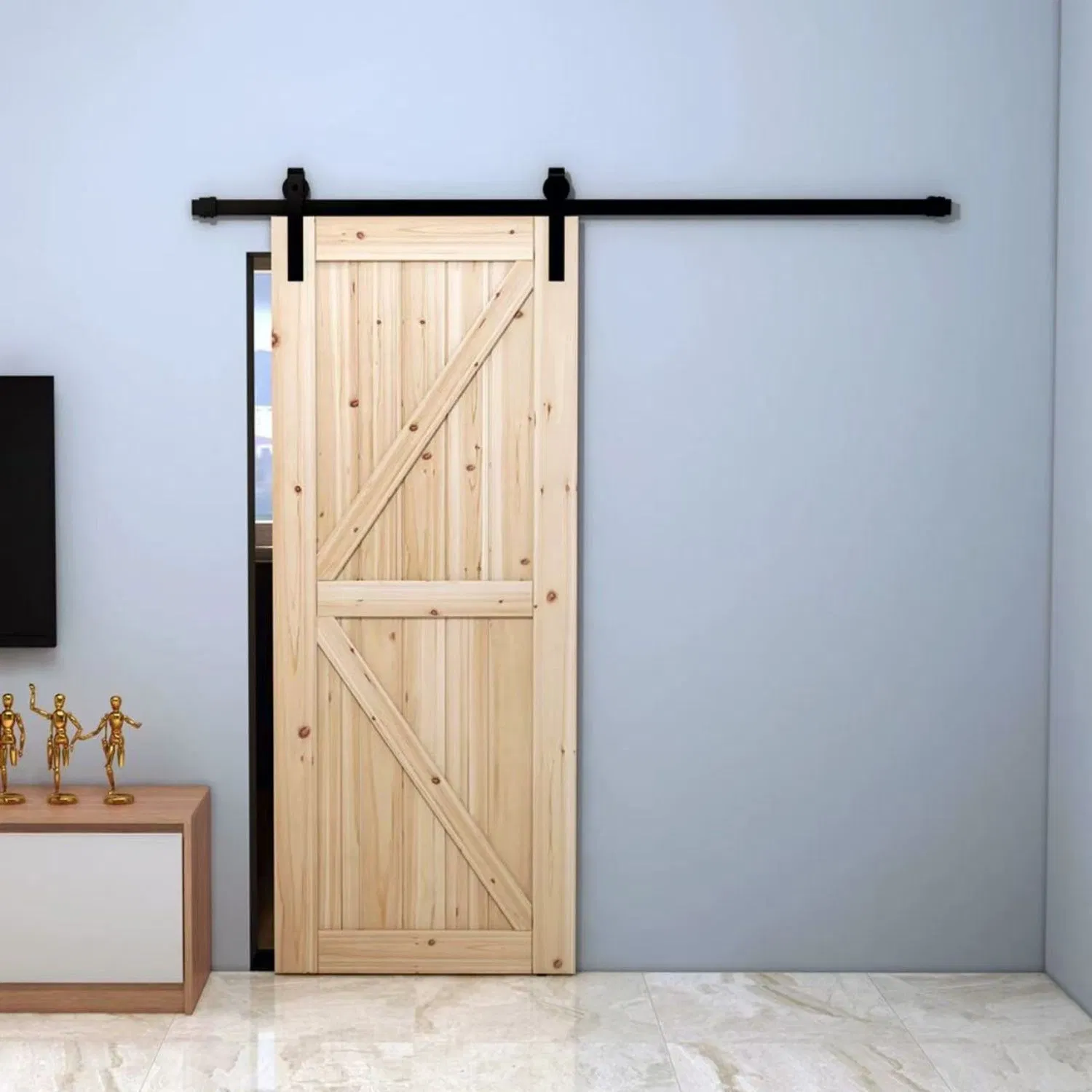 Premium Eco-Friendly Sliding Barn Door with Factory Direct Sales