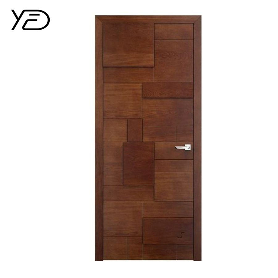 Luxurious Modern Interior Solid Wood Flush Slab Hidden Frameless Door with Invisible Concealed Hinges for Bedroom Secret Room
