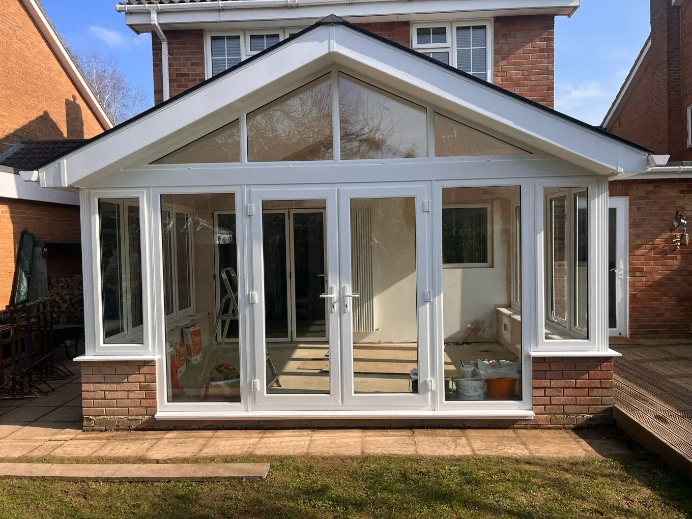 60 Series PVC/UPVC Casement Doors with Double Glazing, Multi-Point Lock &amp; EPDM Seal for Residential Use