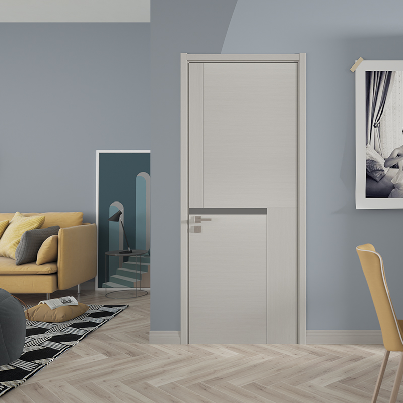 Durable with Warm Acoustic Soundproofing Elements Wood Door