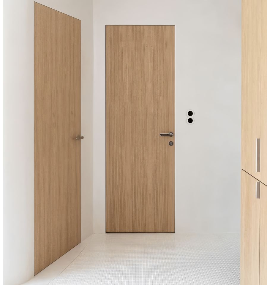 Luxury Frameless Wood Aluminium Hidden Door Custom Interior Pre-Hung Office House Room Invisible Secret Design Slab Door