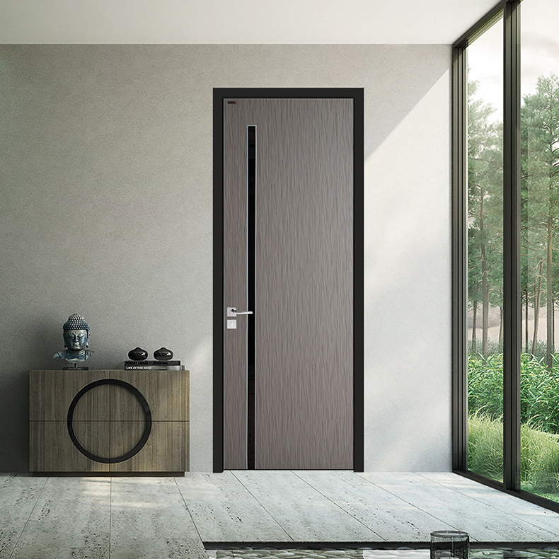 New Design Interior Frameless Secret Invisible Door with Aluminum Casing Flush Aluminum Wooden Interior Hidden Doors