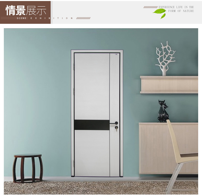 New Design Interior Frameless Secret Invisible Door with Aluminum Casing Flush Aluminum Wooden Interior Hidden Doors
