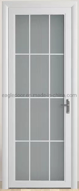 Building Material Aluminum Toilet Door/Aluminium Bathroom Door with Tempered Glass/Frosted/Obscure Glazed/Casement/Swing Doors/French/Aluminum (EA-2024)