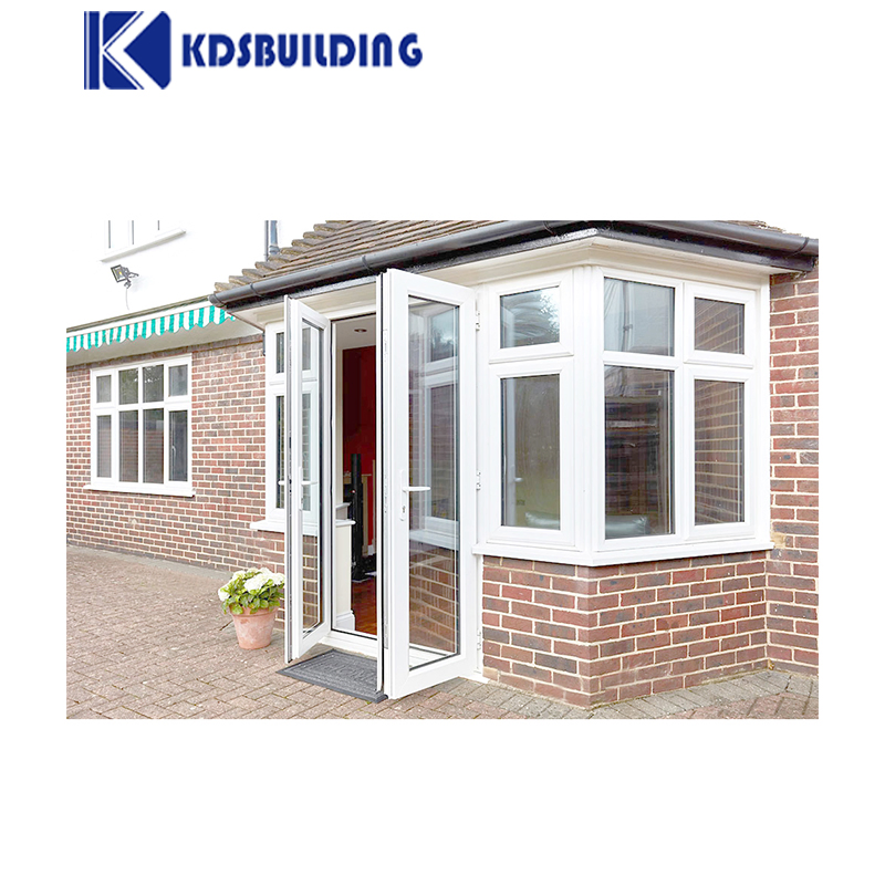 Conch White Vinyl UPVC Custom Size Window Design Double Glazed Residential Apartment Room PVC Casement Sliding Windows Doors