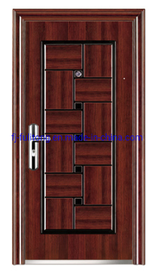 Puerta de seguridad de acero deslizante frontal más barata y antirobo