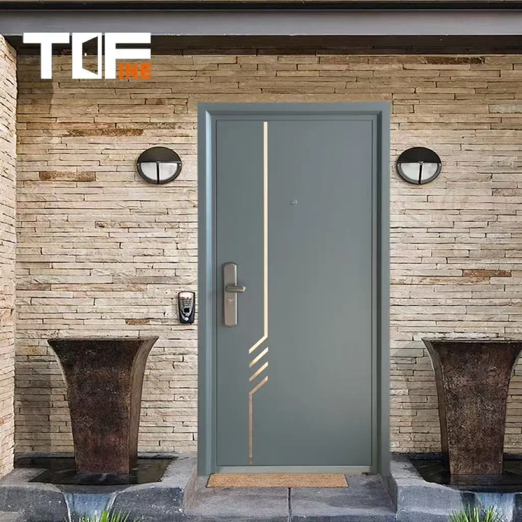Entrada principal de lujo Seguridad exterior Puerta metálica
