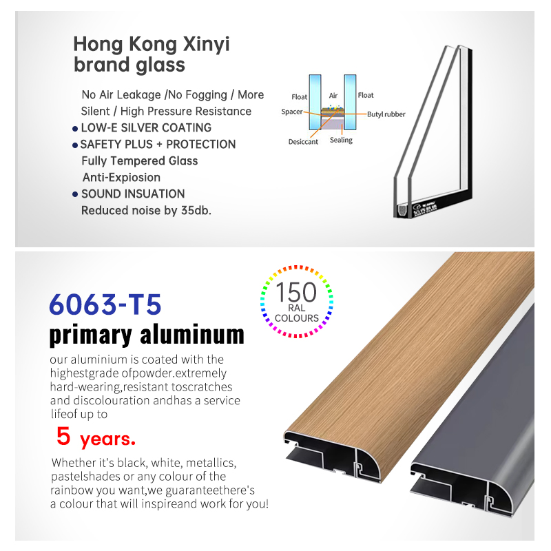 Eehe Heavy Duty Aluminum Pella Bifold Patio Doors with Door System Low Maintenance CE for Restaurant Patios