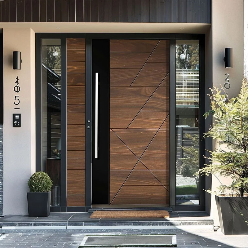 Puerta de seguridad exterior personalizada Seleccionar puertas de metal decorativas Puerta de seguridad exterior para casa