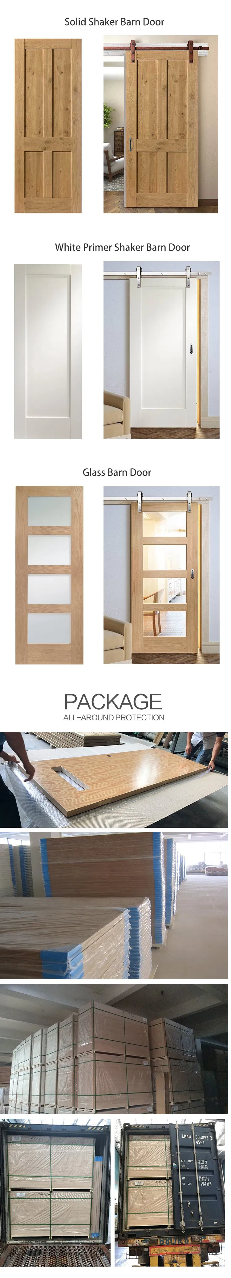 Interior Sliding Closet Pocket Wooden Wood Barn Door 3