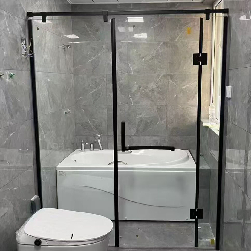 Smooth Running Enclosed Hotel Sliding Glass Bathroom Enclosure Shower Door
