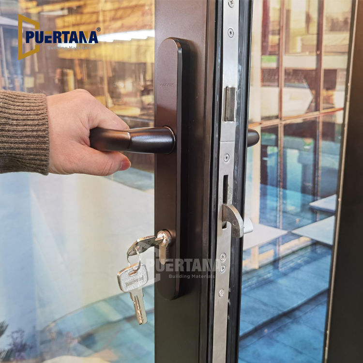 Outdoor Exterior Aluminium Stacking Bifold Accordion Folding Sliding Panoramic Patio Slide Turn Door System