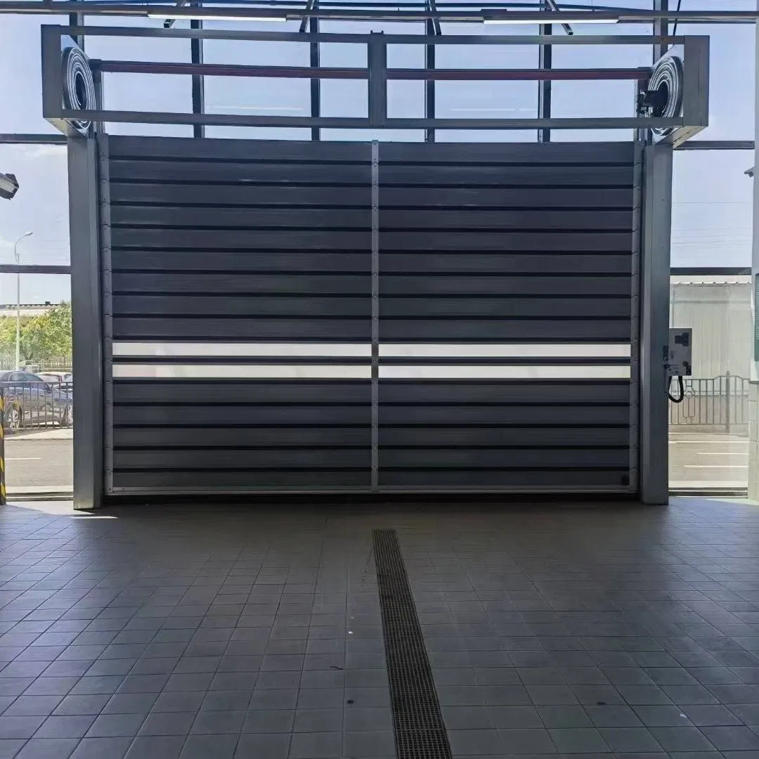 Industrial Automatic Roller Shutter High-Speed Thermal Insulated Aluminum Alloy Hard Spiral Door for Automobile Garage