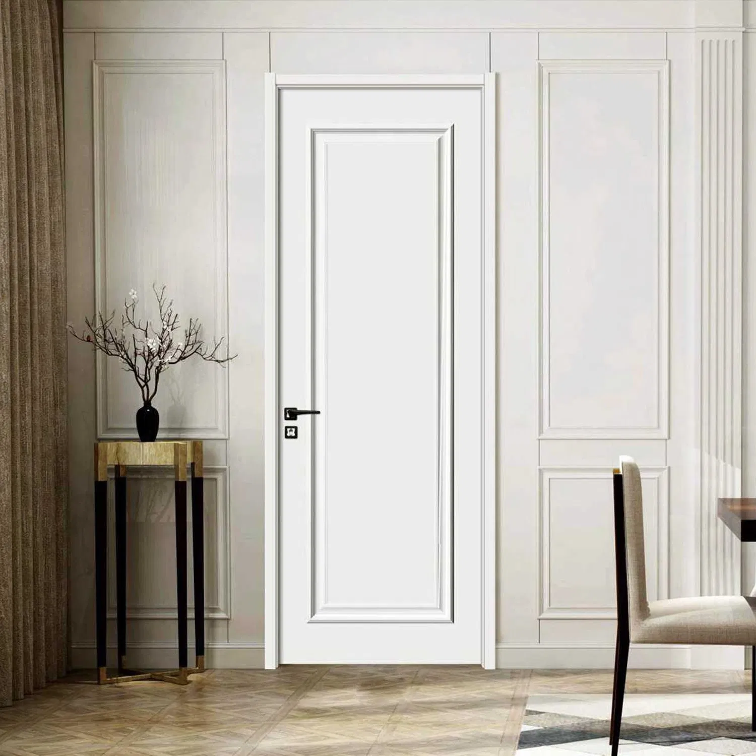 Wholesale Interior Customized PVC WPC Waterproof Soundproof Interior Door Sliding Barn Door