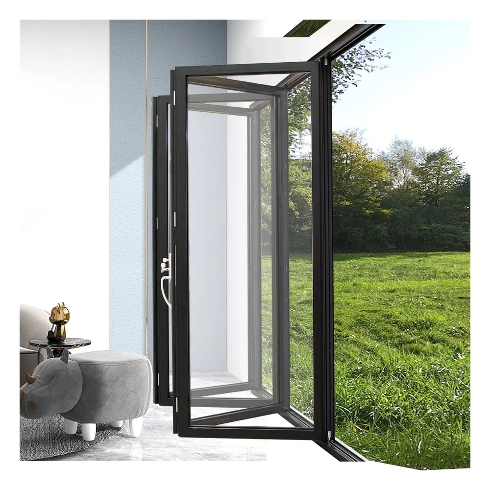 French Interior Folding European Aluminium Exterior Glass Folding Doors Price