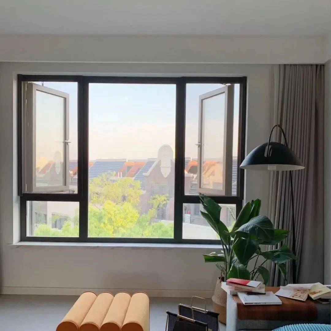 Elegant French Steel and Glass Window-Door Set for Modern Homes