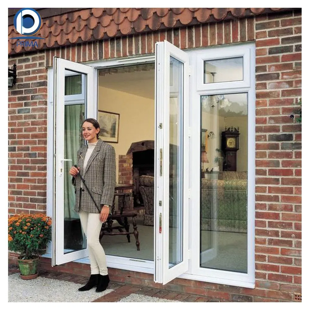 UPVC Door Strong Security System Durable Residential Front Access UPVC Door