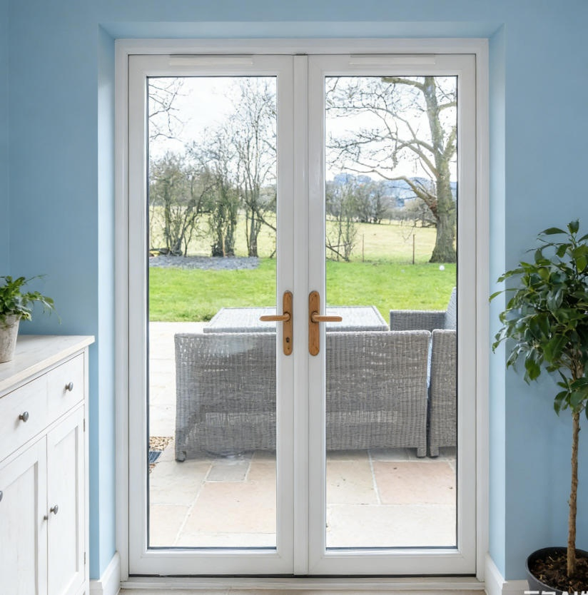 Conch UPVC Casement Door Custom Size Double Glazing for Residential Entrance