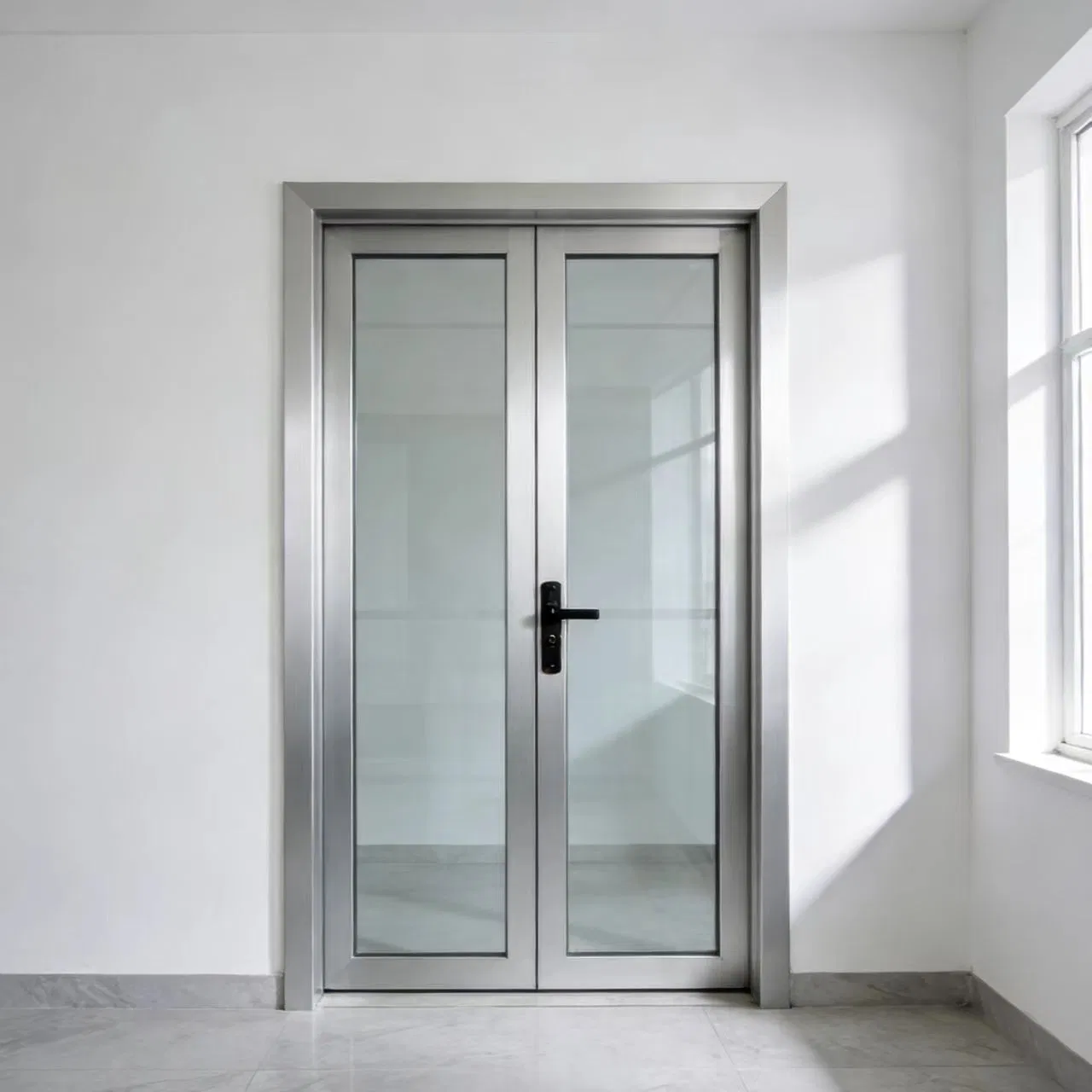 Sound and Heat Insulating Aluminum Alloy Hinged Toughened Glass Door