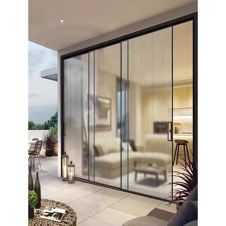 Commercial Modern Shop Storefront Casement Glass Doors Aluminum Front Entry Doors Fiberglass Exterior Large Shop Glass Door